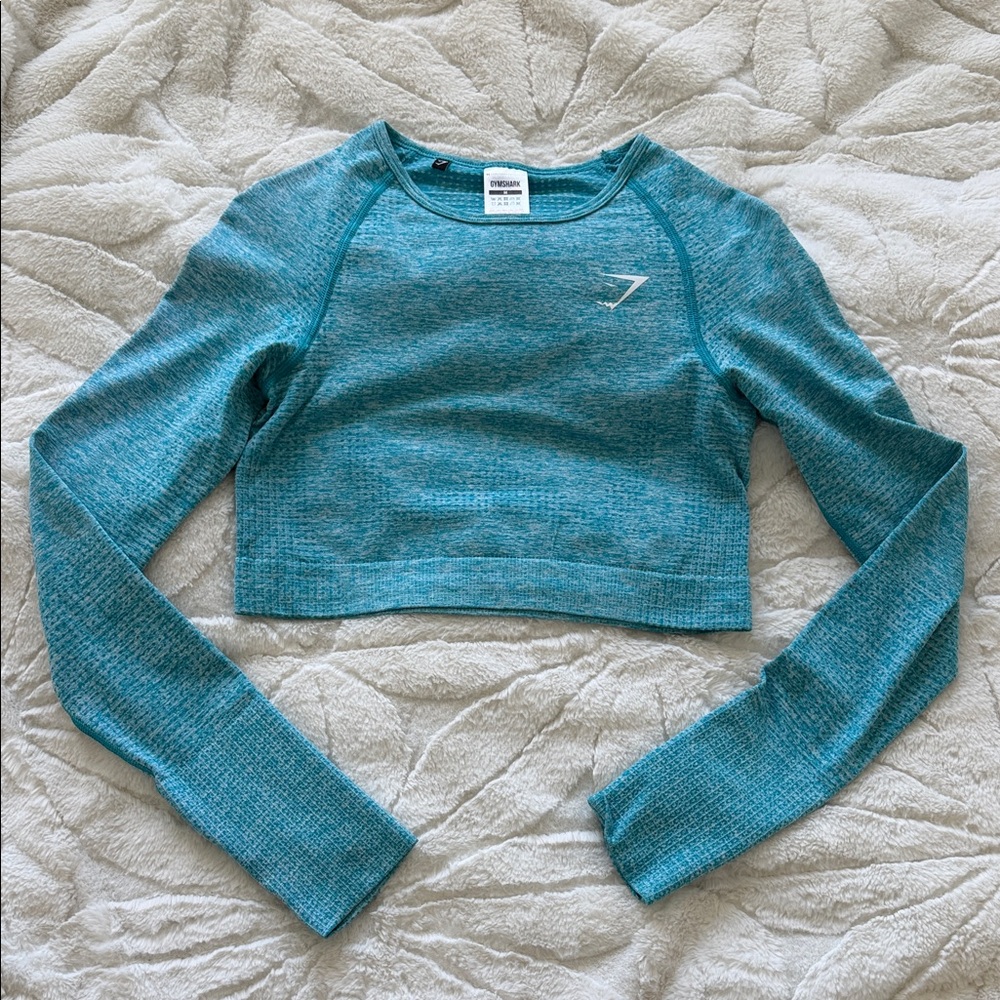 Gymshark Vital Long-Sleeve Crop Top - Teal